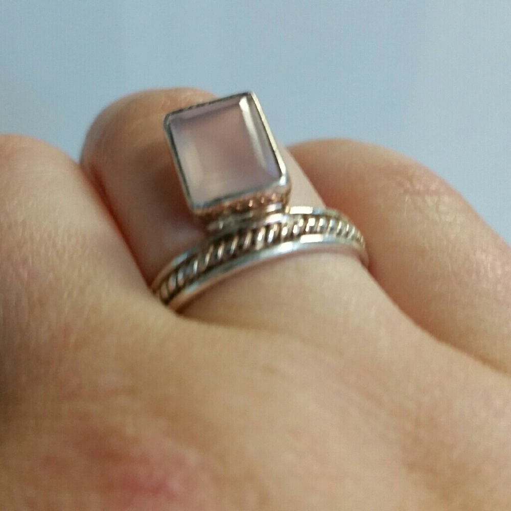Genuine Rose Quartz Ring